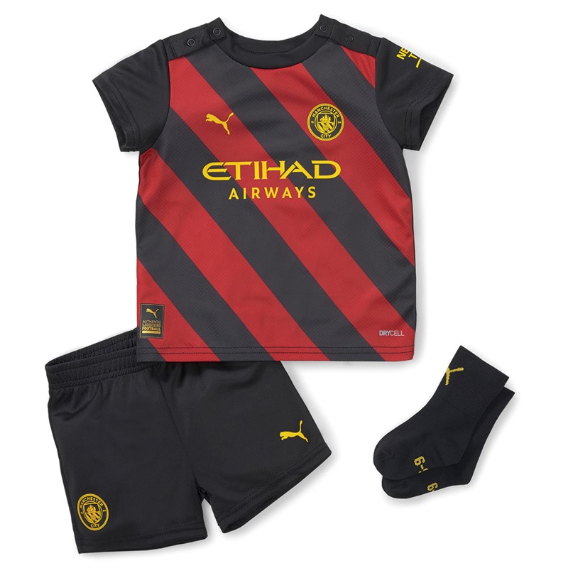 Puma Kids MCFC Manchester City Away 2022/23 Babykit Black/Red