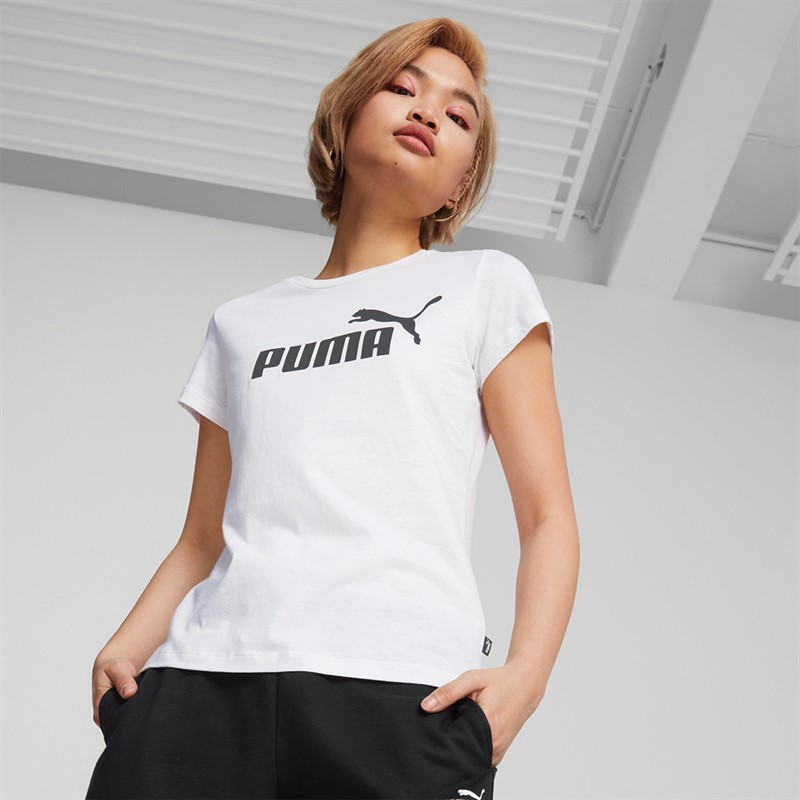 Puma Womens Essentials Logo T-Shirt Puma White