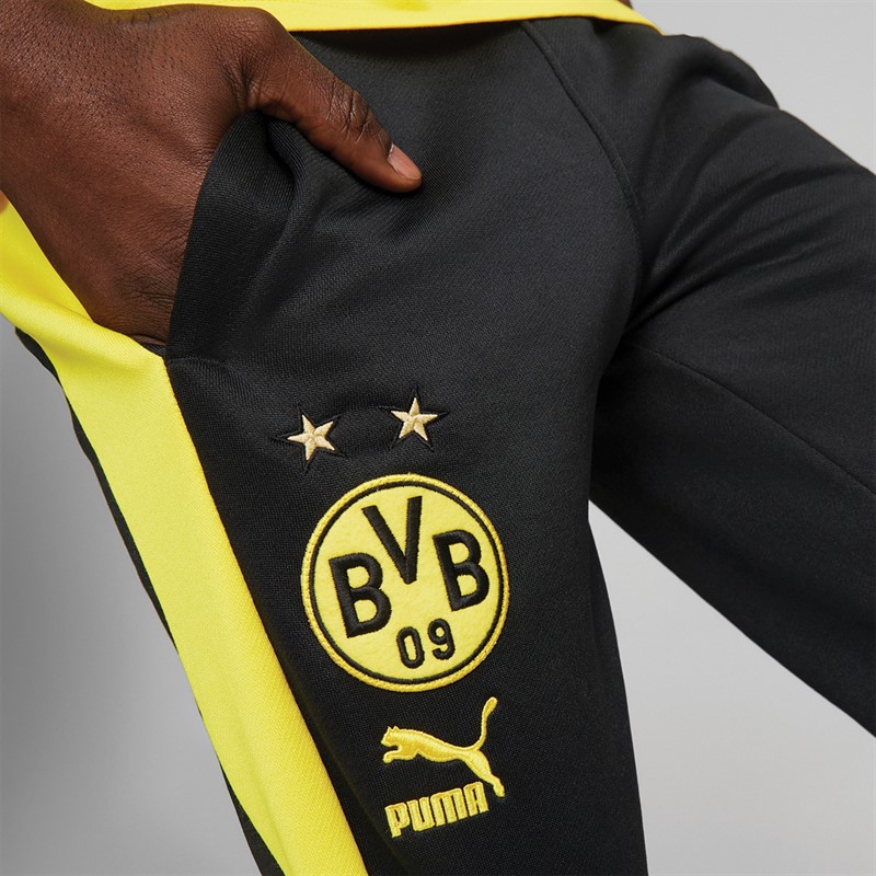 Puma Mens BVB Borussia Dortmund FtblHeritage T7 Track Pants Puma Black