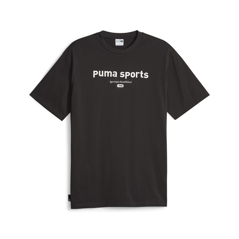 Puma Mens Puma Team Graphic T-Shirt Puma Black