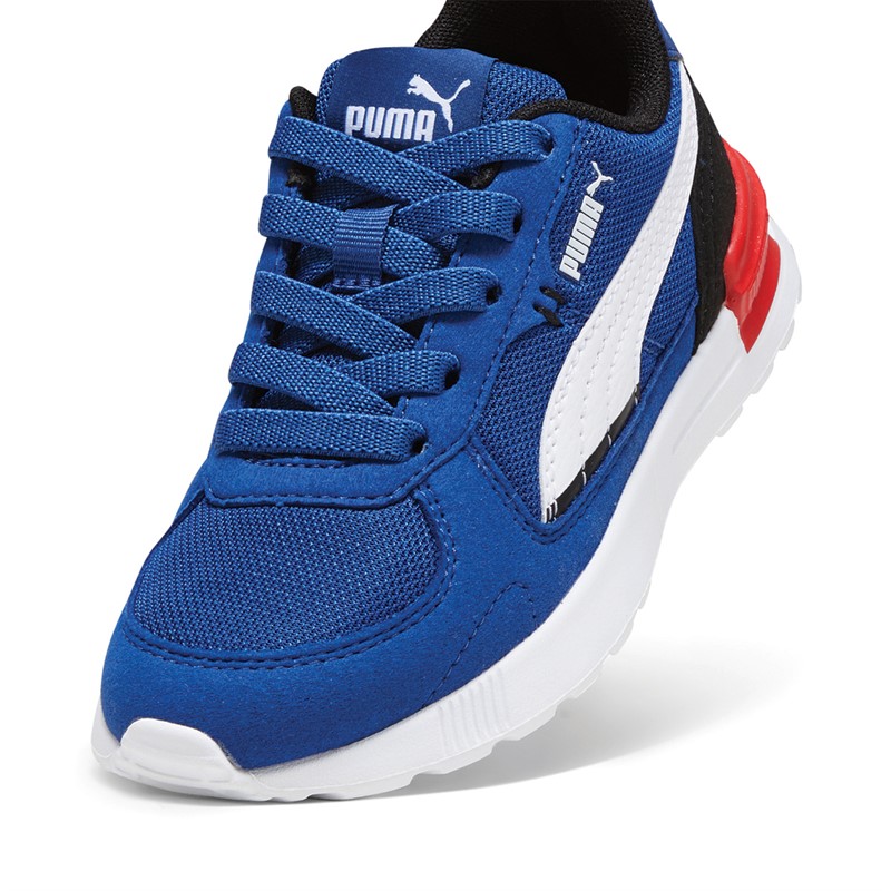 Puma Kids Graviton AC Trainers Blue/Black/White