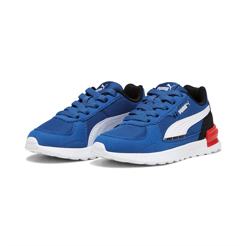 Puma Kids Graviton AC Trainers Blue/Black/White