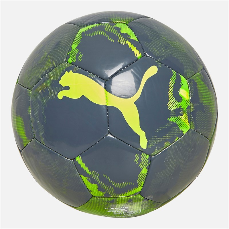 Puma Cage Graphic Training Football Yellow Alert/Green Glare/Galactic Grey
