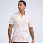 Puma Mens Cloudspun Bloom Camo Golf Polo White/Orange