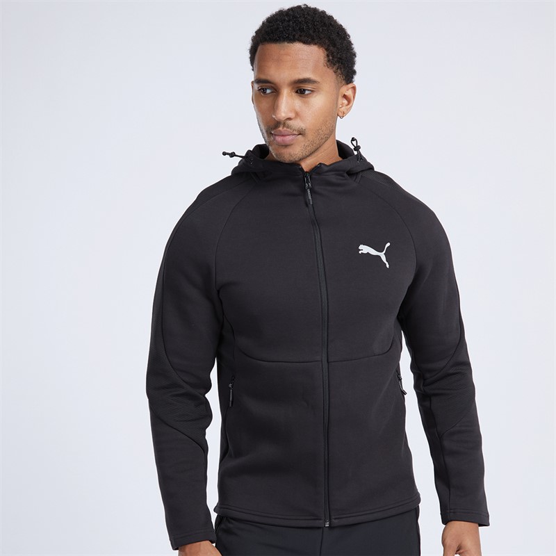 Puma Mens Evostripe Full Zip Hoodie Puma Black