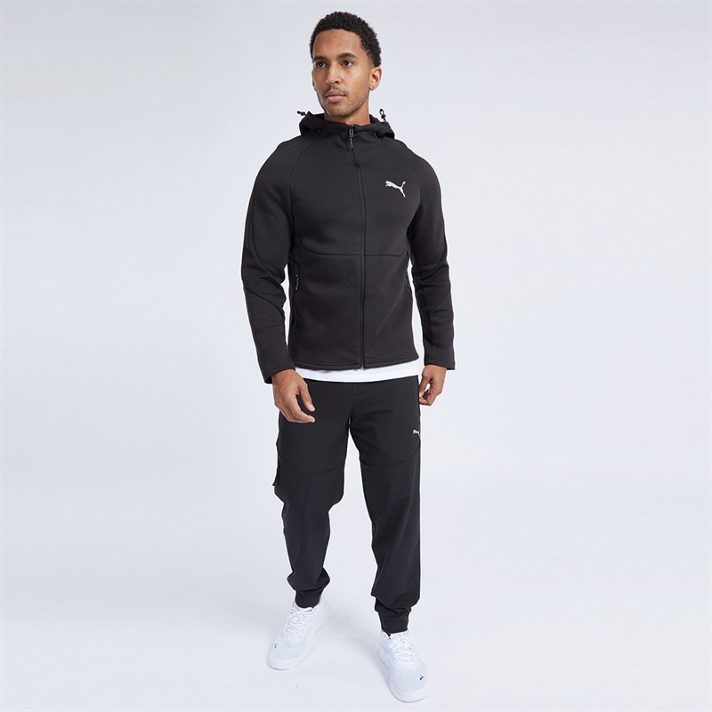 Puma Mens Evostripe Full Zip Hoodie Puma Black