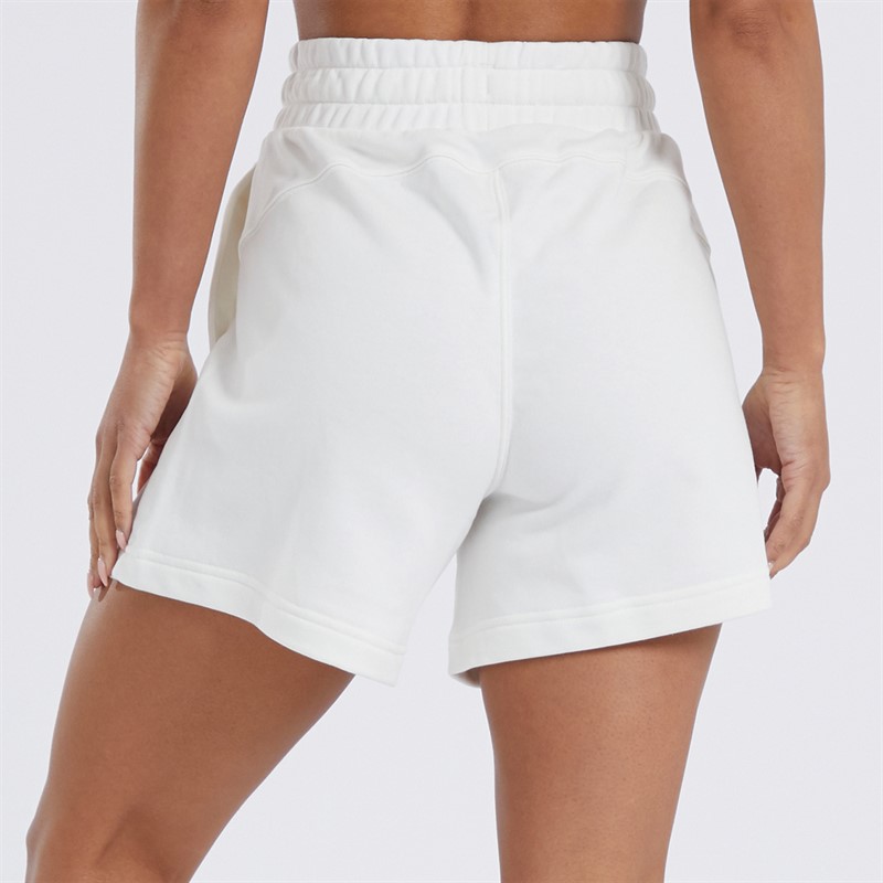 Puma Womens Elevated Essentials Sweat Shorts Warm White