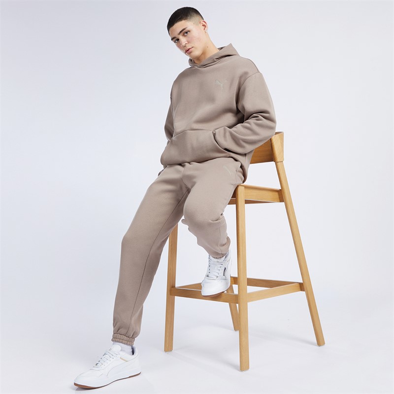 Puma Mens Elevated Hoodie Totally Taupe