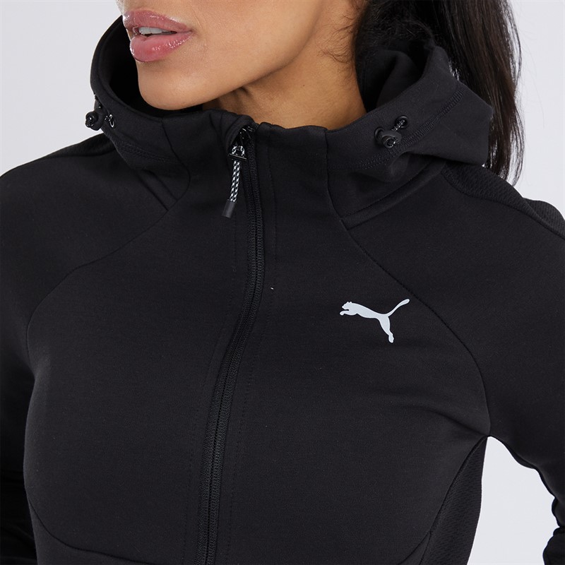 Puma Womens Evostripe Full Zip Hoodie Puma Black