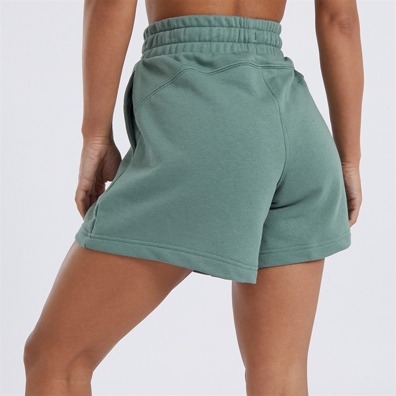 Puma Womens Elevated Essentials Sweat Shorts Green