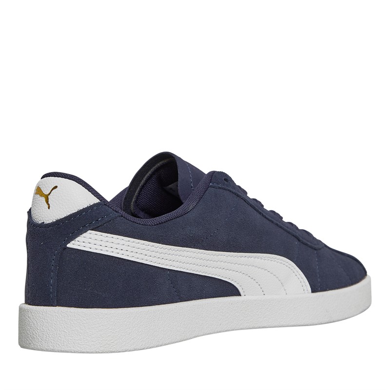 Puma Junior Club II Trainers Navy/White/Gold