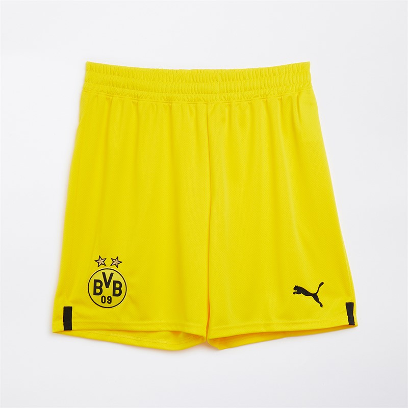 Puma Mens BVB Borrussia Dortmund Shorts Cyber Yellow