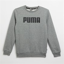 Puma Junior Boys Essentials Puma Crew Sweatshirt Medium Grey Heather