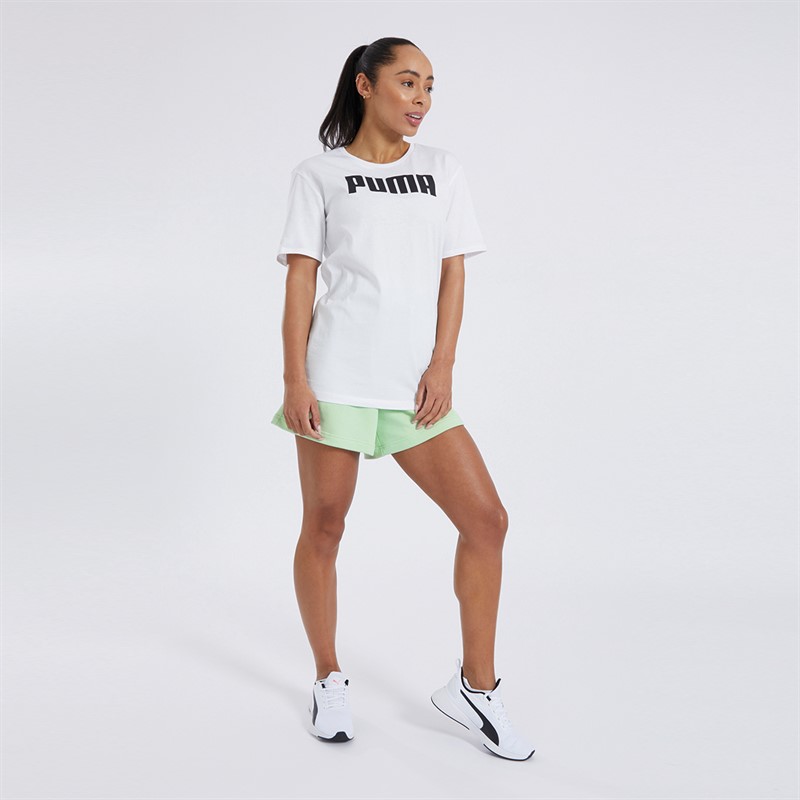 Puma Womens Elevated Essentials Sweat Shorts Light Mint