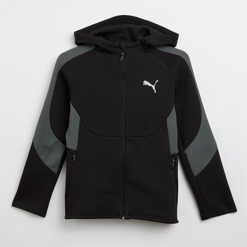 Puma Junior Boys Evostripe Full Zip Hoodie Puma Black