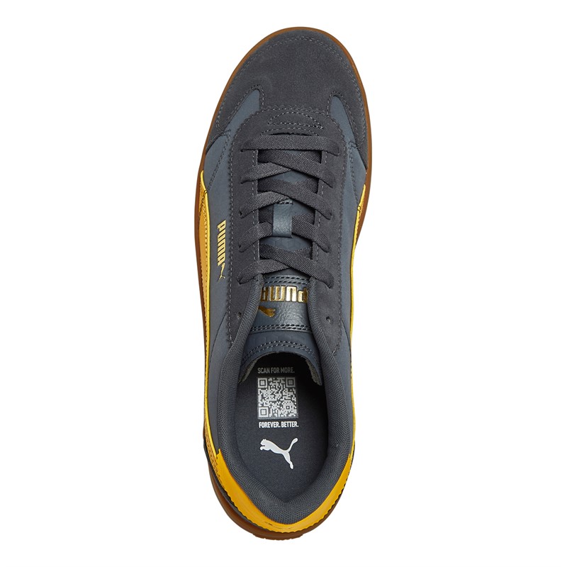 Puma Mens Club 5V5 Lux OG Trainers Grey/Tangerine/Gold