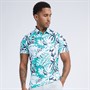 Puma Mens Puma X Palm Tree Crew Palm Glitch Golf Polo Green/Mint
