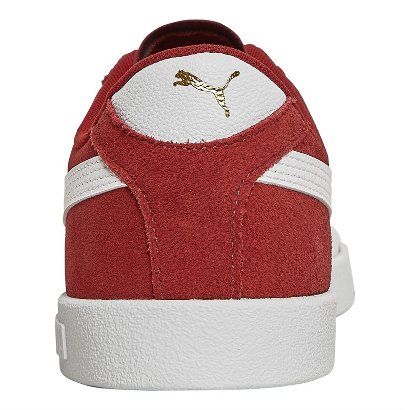 Puma Mens Puma Club II Trainers Red/White