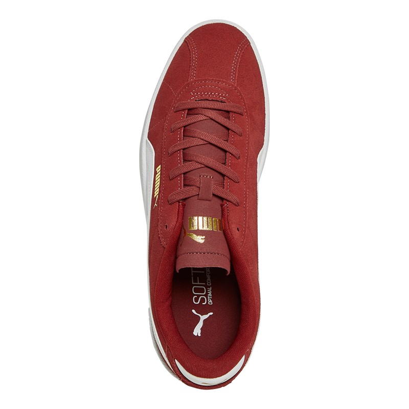 Puma Mens Puma Club II Trainers Red/White