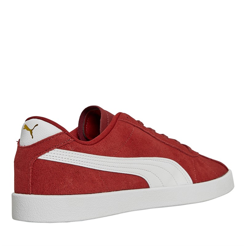 Puma Mens Puma Club II Trainers Red/White