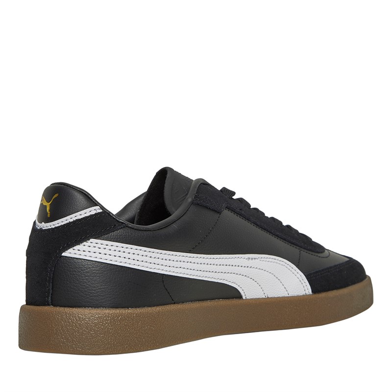 Puma Mens Puma Club II Era Trainers Black/White/Gold