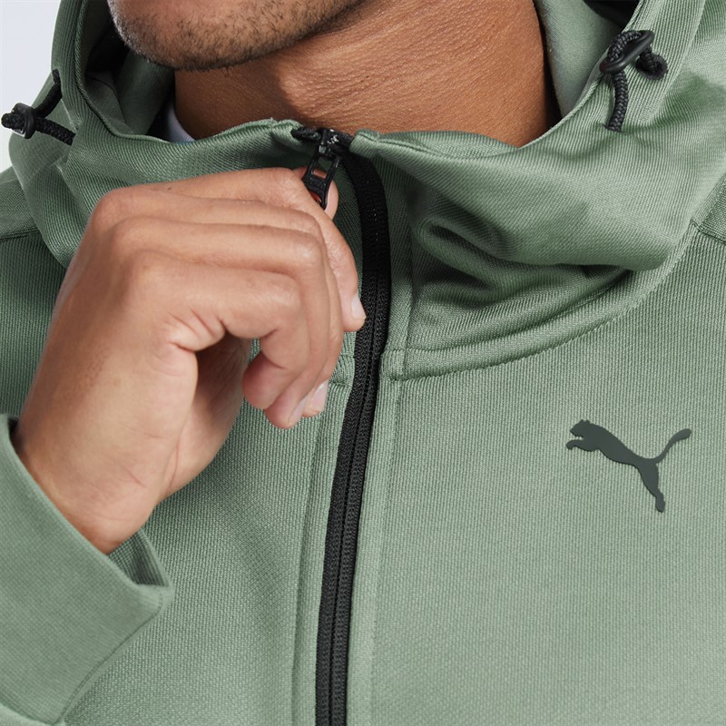 Puma Mens Pumatech Full Zip Hoodie Green