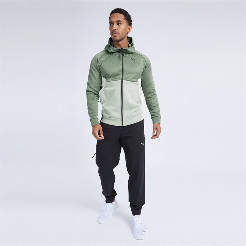 Puma Mens Pumatech Full Zip Hoodie Green