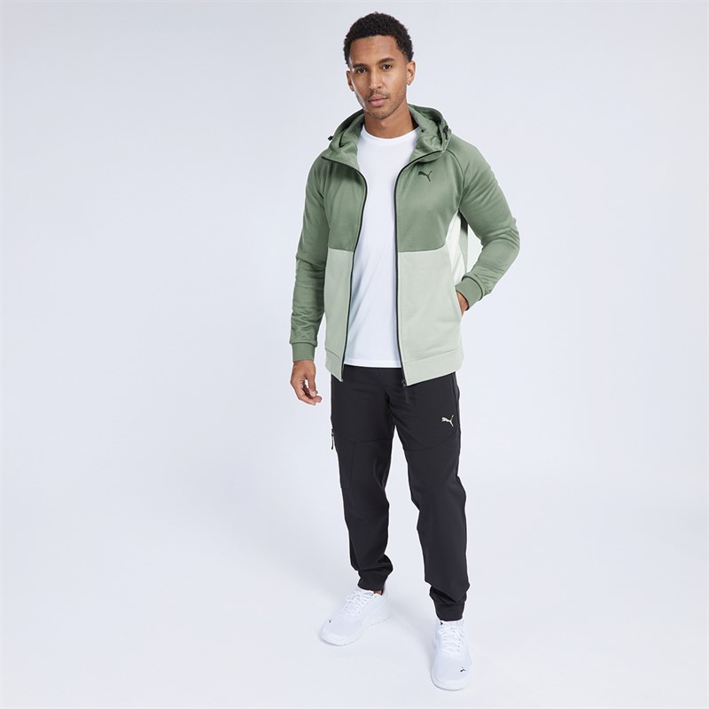 Puma Mens Pumatech Full Zip Hoodie Green