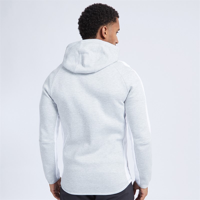 Puma Mens Evostripe Full Zip Hoodie Light Grey Heather