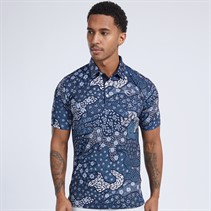 Puma Mens Cloudspun Bloom Camo Golf Polo Deep Navy