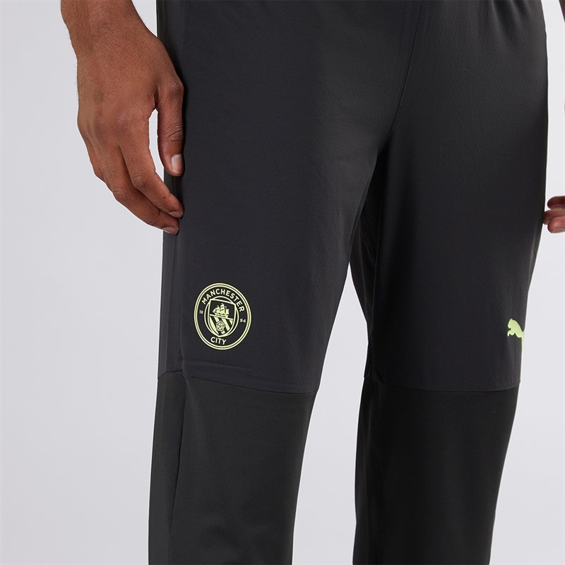Puma Mens MCFC Manchester City Training Pro Pants Without Pockets Puma Black/Fizzy Light