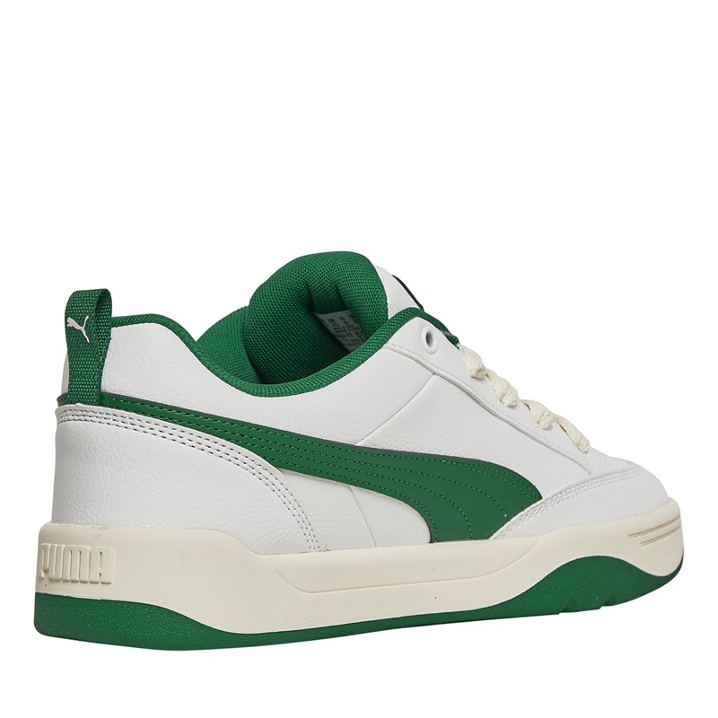 Puma Mens Park Lifestyle Trainers White/Tan/Green