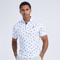 Puma Mens Pure Love Birdies Golf Polo White/Blue