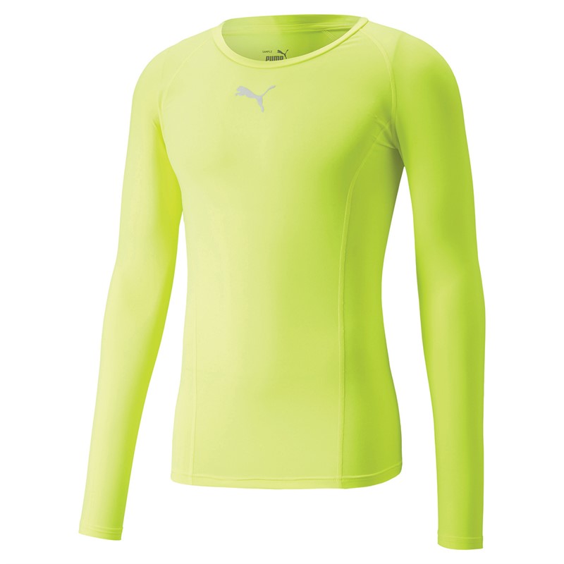 Puma Mens Liga Baselayer Long Sleeve Top Yellow