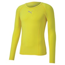 Puma Mens Liga Baselayer Long Sleeve Top Yellow