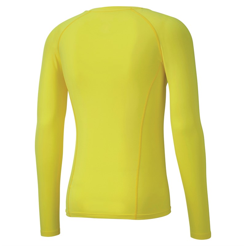 Puma Mens Liga Baselayer Long Sleeve Top Yellow