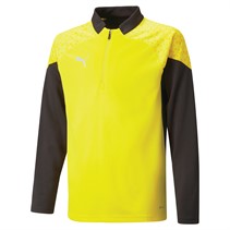 Puma Junior Teamcup 1/4 Zip Training Top Yellow