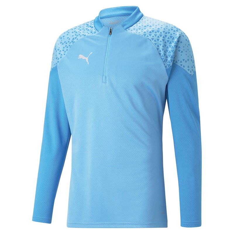 Puma Mens Teamcup 1/4 Zip Training Top Sky