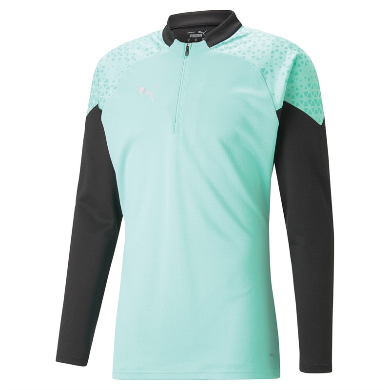 Puma Mens Teamcup 1/4 Zip Training Top Green