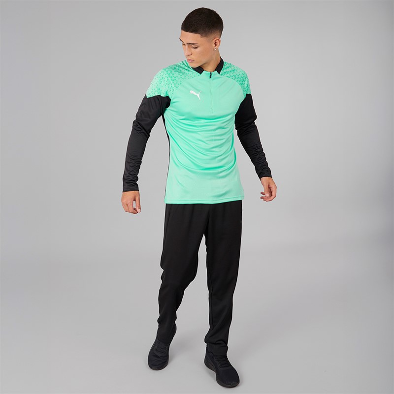 Puma Mens Teamcup 1/4 Zip Training Top Green