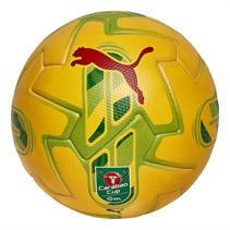 Puma Orbita 1 Carabao Cup Official Match Football (FIFA Quality Pro Certified) Pelé Yellow/Amazon Green/Puma Red