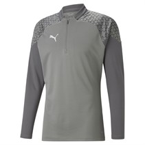 Puma Mens Teamcup 1/4 Zip Training Top Grey