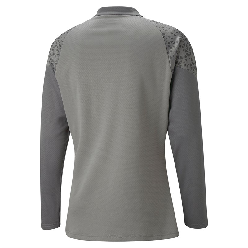 Puma Mens Teamcup 1/4 Zip Training Top Grey