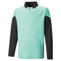 Puma Junior Teamcup 1/4 Zip Training Top Green