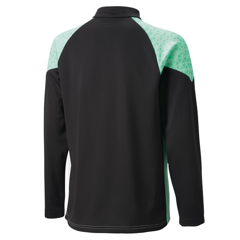 Puma Junior Teamcup 1/4 Zip Training Top Green