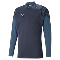 Puma Mens Teamcup 1/4 Zip Training Top Navy