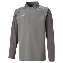 Puma Junior Teamcup 1/4 Zip Training Top Grey