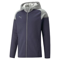 Puma Mens Teamcup Casuals Full Zip Hoodie Navy