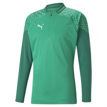 Puma Mens Teamcup 1/4 Zip Training Top Green