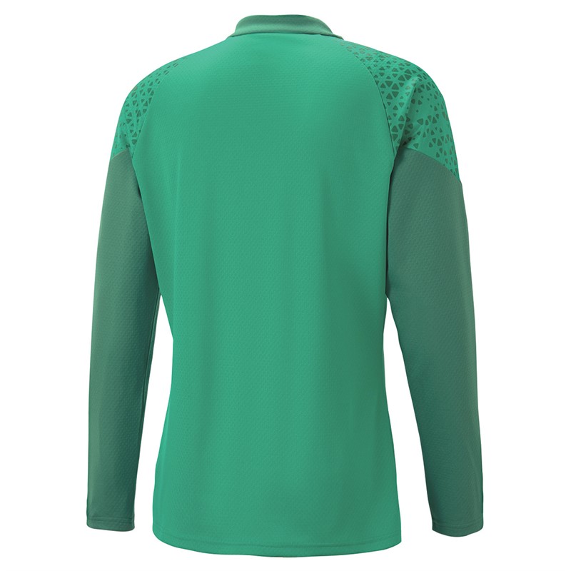 Puma Mens Teamcup 1/4 Zip Training Top Green